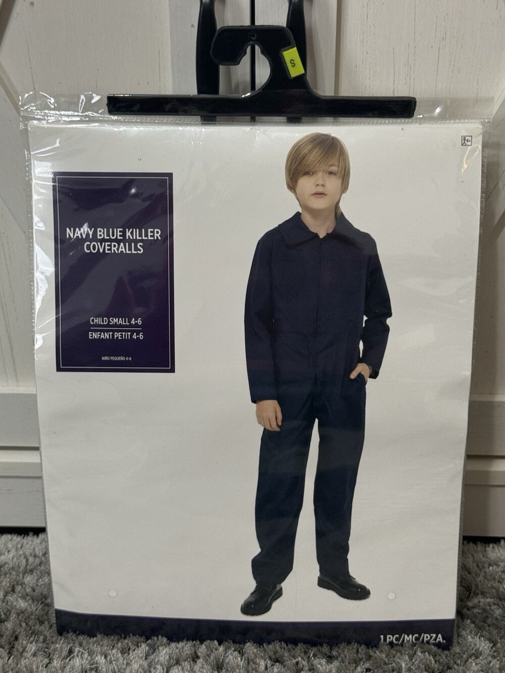 Navy Blue Killer Coveralls Child Costume Size Small 4-6 Michael Myers Jumpsuit
